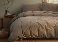 Постельное белье Washed Cotton Lotus Home - Kansas Brown (Турция), евро